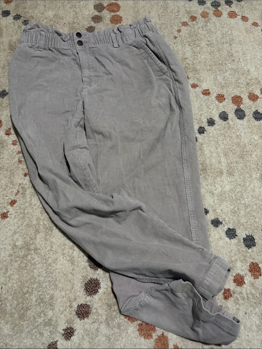 Universal Thread Women's Gray Wide-Leg Corduroy Jeans